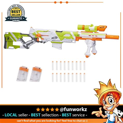 nerf longstrike|NERF Longstrike Modulus Toy Blaster with Barrel Extension, .